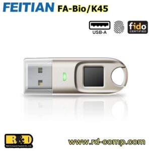 กุญแจความปลอดภัยพร้อมโมดูลอ่านลายนิ้วมือ พอร์ต USB-A รุ่น BioPass FIDO2 (FA-Bio/K45)